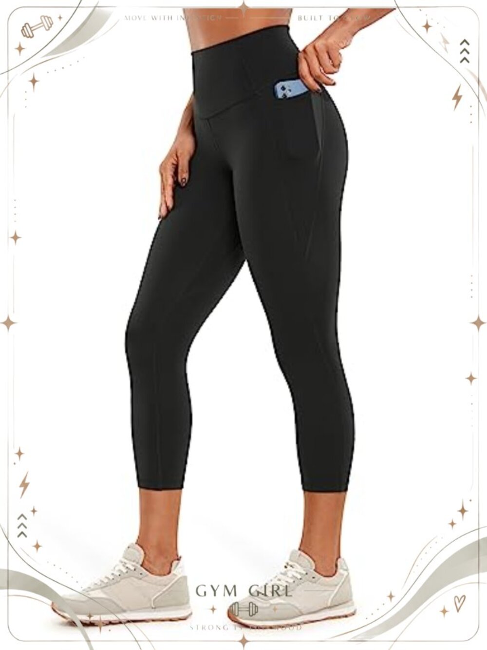 CRZ YOGA Butterluxe High Rise Capri Leggings with Pockets Yoga Workout Crop